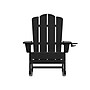 Flash Furniture Halifax Adirondack Rocking Chair with Cup Holder, Black (LEHMP104531BK)~#|#~sp205559472_sc7