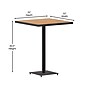Flash Furniture Lark Commercial Grade Outdoor Bar Height Table, Faux Teak (XUHW10453232)~#|#~sp205559498_sc7