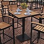 Flash Furniture Lark Commercial Grade Outdoor Bar Height Table, Faux Teak (XUHW10453232)~#|#~sp205559505_sc7