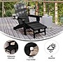 Flash Furniture Halifax Adirondack Chair with Cup Holder and Pull Out Ottoman, Black (LEHMP1045110BK)~#|#~sp205559525_sc7