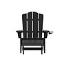 Flash Furniture Halifax Adirondack Chair with Cup Holder and Pull Out Ottoman, Black (LEHMP1045110BK)~#|#~sp205559531_sc7