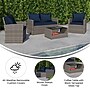 Flash Furniture Aransas Patio Lounge Set, Light Gray/Navy, 4 Piece/Set (JJS351GYNV)~#|#~sp205559581_sc7