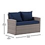 Flash Furniture Aransas Patio Lounge Set, Light Gray/Navy, 4 Piece/Set (JJS351GYNV)~#|#~sp205559583_sc7