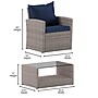 Flash Furniture Aransas Patio Lounge Set, Light Gray/Navy, 4 Piece/Set (JJS351GYNV)~#|#~sp205559584_sc7