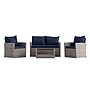 Flash Furniture Aransas Patio Lounge Set, Light Gray/Navy, 4 Piece/Set (JJS351GYNV)~#|#~sp205559595_sc7