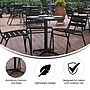 Flash Furniture Mellie Round Metal Indoor-Outdoor Table with Base, 27.5" Diameter (TLH0522BK)~#|#~sp205560369_sc7