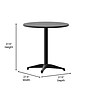 Flash Furniture Mellie Round Metal Indoor-Outdoor Table with Base, 27.5" Diameter (TLH0522BK)~#|#~sp205560370_sc7