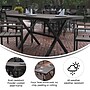 Flash Furniture Finch Commercial Grade X-Frame Outdoor Dining Table, Gray (SBTB288GRY)~#|#~sp205561429_sc7