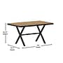 Flash Furniture Finch Commercial Grade X-Frame Outdoor Dining Table, Natural/Gray (SBTB288NAT)~#|#~sp205561442_sc7