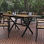 Flash Furniture Finch Commercial Grade X-Frame Outdoor Dining Table, Natural/Gray (SBTB288NAT)~#|#~sp205561448_sc7