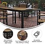 Flash Furniture Finch Commercial Grade Outdoor Dining Table, Natural/Gray (SBTB269NAT)~#|#~sp205561456_sc7