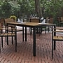 Flash Furniture Finch Commercial Grade Outdoor Dining Table, Natural/Gray (SBTB269NAT)~#|#~sp205561463_sc7