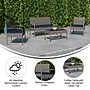 Flash Furniture Aransas Patio Lounge Set, Gray/Navy, 4 Piece/Set (JJS312GYNV)~#|#~sp205561474_sc7