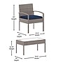 Flash Furniture Aransas Patio Lounge Set, Gray/Navy, 4 Piece/Set (JJS312GYNV)~#|#~sp205561476_sc7