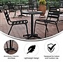 Flash Furniture Mellie Round Metal Indoor-Outdoor Table with Base, 23.5" Diameter (TLH0521BK)~#|#~sp205561486_sc7