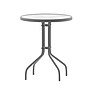 Flash Furniture Bellamy Tempered Glass and Metal Table, 23.75" Round (TLH0701SV)~#|#~sp205561494_sc7