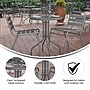 Flash Furniture Bellamy Tempered Glass and Metal Table, 23.75" Round (TLH0701SV)~#|#~sp205561499_sc7