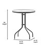Flash Furniture Bellamy Tempered Glass and Metal Table, 23.75" Round (TLH0701SV)~#|#~sp205561500_sc7