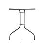 Flash Furniture Bellamy Tempered Glass and Metal Table, 23.75" Round (TLH0701SV)~#|#~sp205561501_sc7