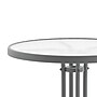 Flash Furniture Bellamy Tempered Glass and Metal Table, 23.75" Round (TLH0701SV)~#|#~sp205561502_sc7