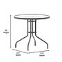 Flash Furniture Bellamy Tempered Glass and Metal Table, 31.5" Round (TLH0702SV)~#|#~sp205562051_sc7