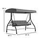 Flash Furniture Tellis 3-Seat Outdoor Patio Swing, Gray (TLH007GY)~#|#~sp205562139_sc7