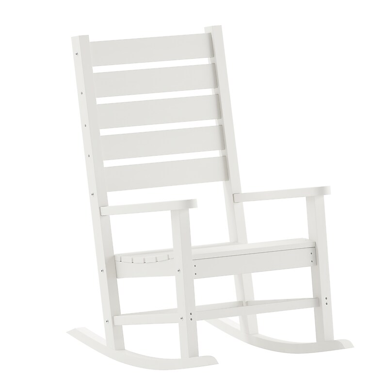 Flash Furniture Manchester Contemporary Rocking Chair, White (LEHMP2002110WT) image 1