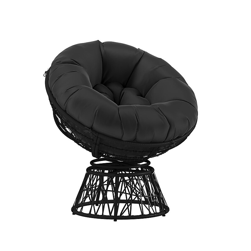 Flash Furniture Bowie Swivel Patio Chair, Black (JE5101WBK) image 1