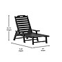 Flash Furniture Monterey Adjustable Adirondack Lounger with Cup Holder, Black (LEHMP2017414BK)~#|#~sp205562642_sc7