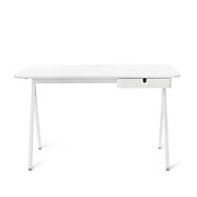 Poppin Key Desk 48"L x 24"W x 29"H, White (104863)