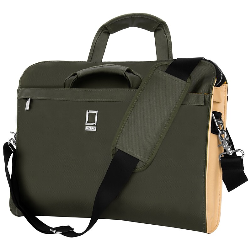 Lencca Messenger Bag Notebook Case fits 13.3 Inch Laptop, Forest Green (PT_LENLEA121_13) image 1
