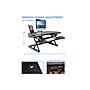 Rocelco 46"W Manual Adjustable Corner Standing Desk Converter, Black (R CADRB-46)~#|#~sp206052175_sc7