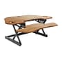 Rocelco 46"W Adjustable Corner Standing Desk Converter, Teak Wood Grain (R CADRT-46)~#|#~sp206052187_sc7