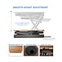 Rocelco 32"W Manual Adjustable Standing Desk Converter, Teak Wood Grain (R EADRT)~#|#~sp206052467_sc7