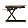 Rocelco 32"W Manual Adjustable Standing Desk Converter, Teak Wood Grain (R EADRT)~#|#~sp206052472_sc7