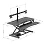 Rocelco 37.4"W Electric Standing Desk Converter with ACUSB Charger Dual Monitor Mount, Black (R EDRB-DM2)~#|#~sp206052480_sc7