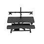 Rocelco 37.4"W Electric Standing Desk Converter with ACUSB Charger Dual Monitor Mount, Black (R EDRB-DM2)~#|#~sp206052481_sc7