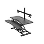 Rocelco 37.4"W Electric Standing Desk Converter with ACUSB Charger Dual Monitor Mount, Black (R EDRB-DM2)~#|#~sp206052482_sc7