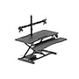 Rocelco 37.4"W Electric Standing Desk Converter with ACUSB Charger Dual Monitor Mount, Black (R EDRB-DM2)~#|#~sp206052487_sc7