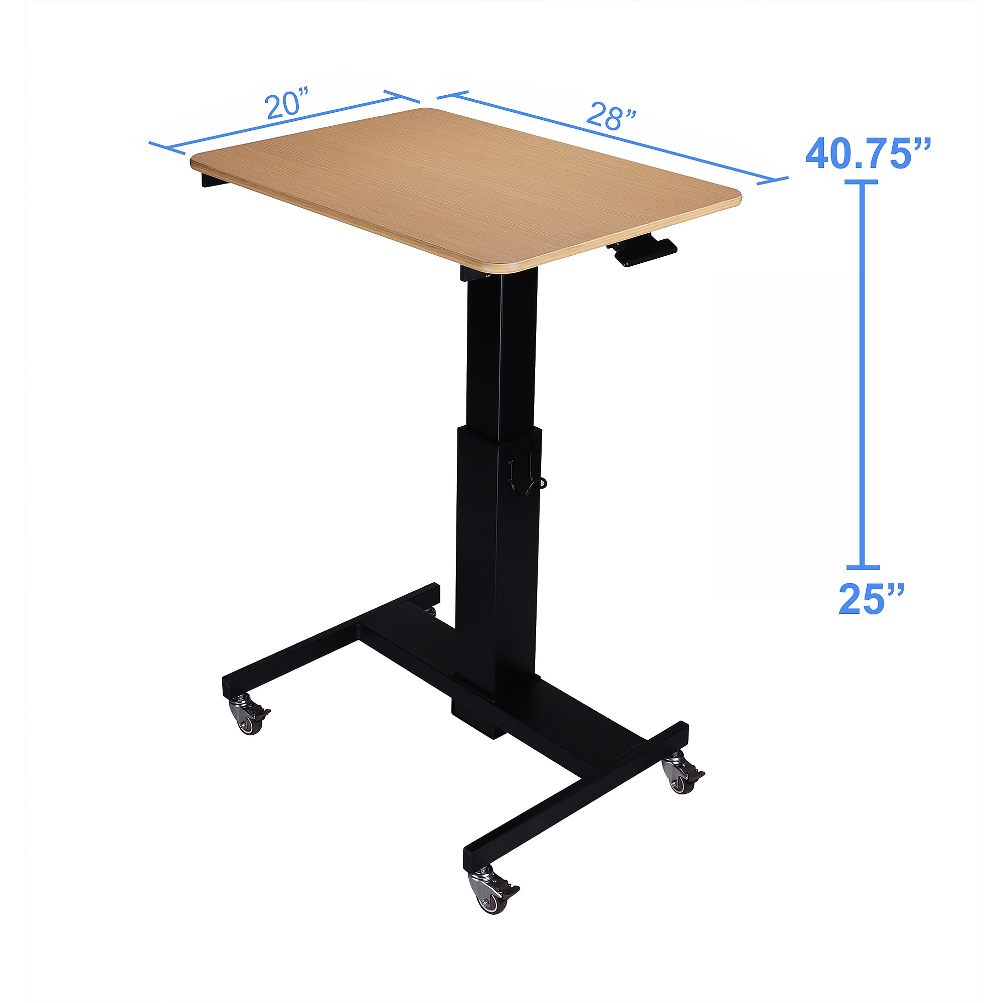 Rocelco 28″W Adjustable Mobile School Standing Desk, Wood Grain (R MSD-28) Sansujyuku sansujyuku.com