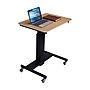 Rocelco 28"W Adjustable Mobile School Standing Desk, Wood Grain (R MSD-28)~#|#~sp206052513_sc7
