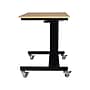 Rocelco 28"W Adjustable Mobile School Standing Desk, Wood Grain (R MSD-28)~#|#~sp206052517_sc7