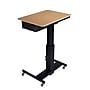 Rocelco 28"W Adjustable Mobile School Standing Desk with Book Box, Wood Grain (R MSD-28-BB)~#|#~sp206052625_sc7
