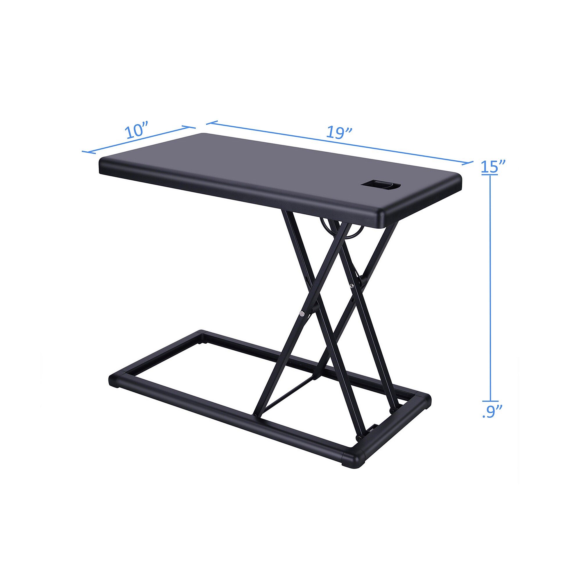Rocelco 19″W Portable Small Standing Desk Converter with Carry Bag, Black (R PDRB) Sansujyuku sansujyuku.com