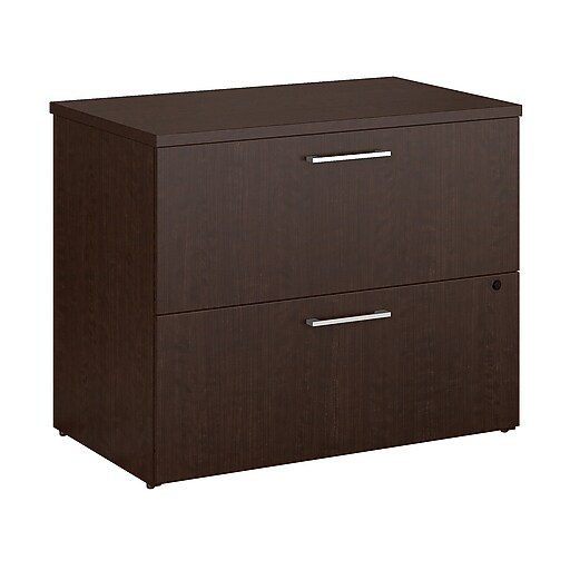 Bush Business Furniture 400 Series 36 W 2 Drawer Lateral File Cabinet Mocha Cherry 400sfl236mrk At Staples