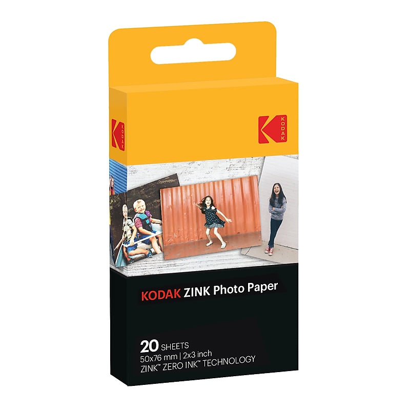 Kodak Zink Photo Paper for Printomatic Instant Print Camera, 20 Sheets/Pack (Rodz2X320) image 1