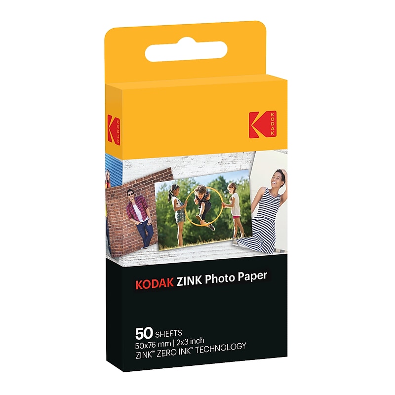 Kodak Zink Photo Paper for Printomatic Instant Print Camera, 50 Sheets/Pack (Rodz2X350) image 1