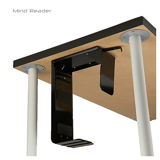 Mind Reader CPUBLK Under Desk Computer Tower Adjustable Holder, Black