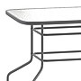 Flash Furniture Tory Rectangular Tempered Glass Metal Table with Umbrella Hole, Silver (TLH089SV)~#|#~sp206513804_sc7