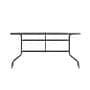 Flash Furniture Tory Rectangular Tempered Glass Metal Table with Umbrella Hole, Silver (TLH089SV)~#|#~sp206513806_sc7